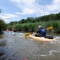 Kayaking down the river Arun